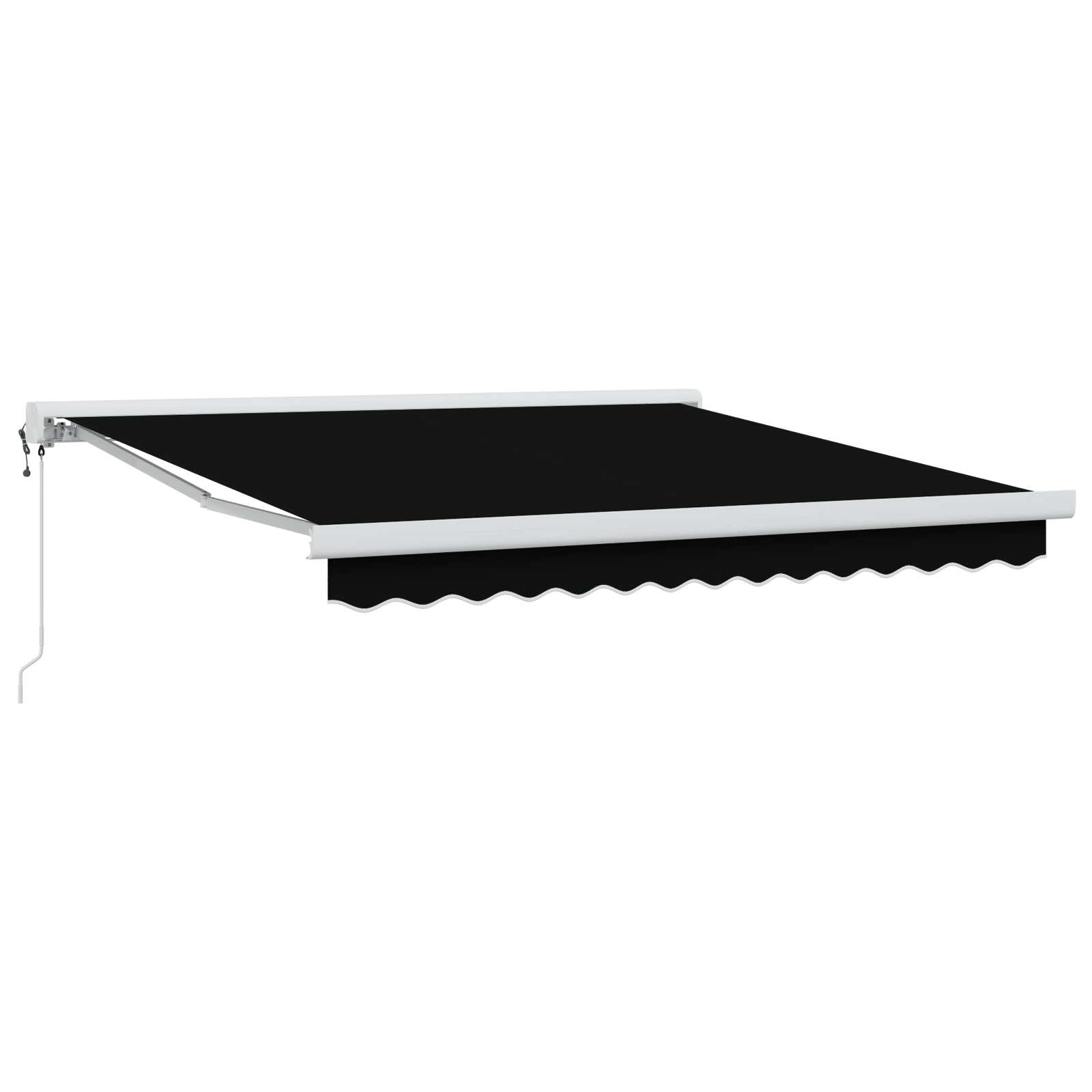 vidaXL Markiza Retractabilă Automată Neagră 350x250 cm
