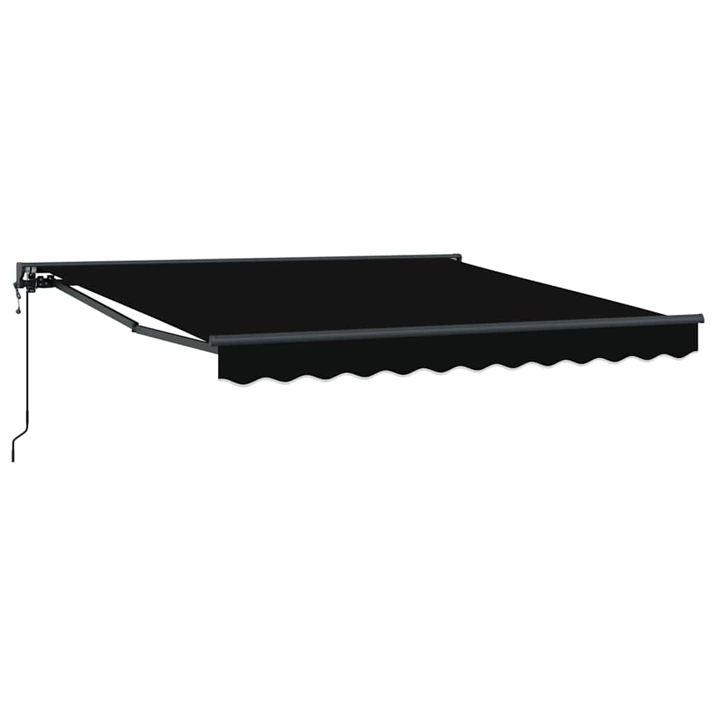 vidaXL Cortina Retractabilă Negru 350 x 250 cm Poliester și metal
