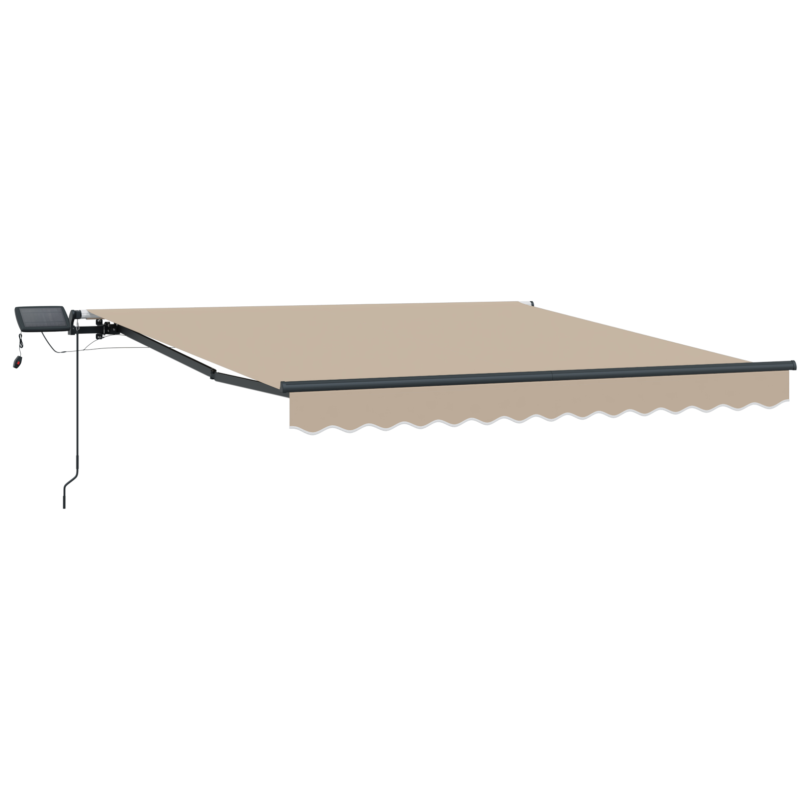 Marchiză manuală retractabilă vidaXL cu LED Bej 350x250 cm Marchiză manuală retractabilă vidaXL cu LED Bej 350x250 cm