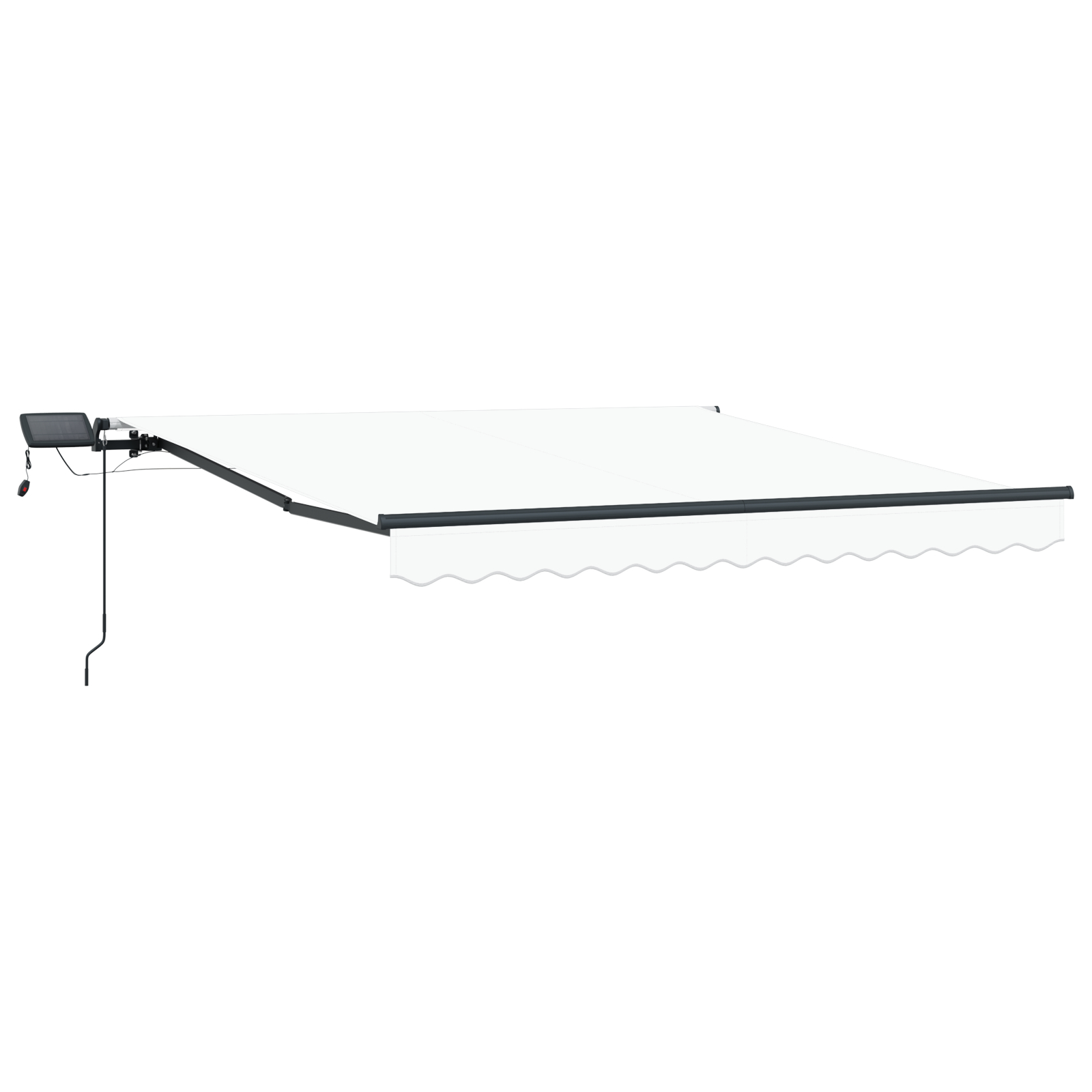 vidaXL Cortina Retractabilă Manual Alb 350 x 250 cm țesătură