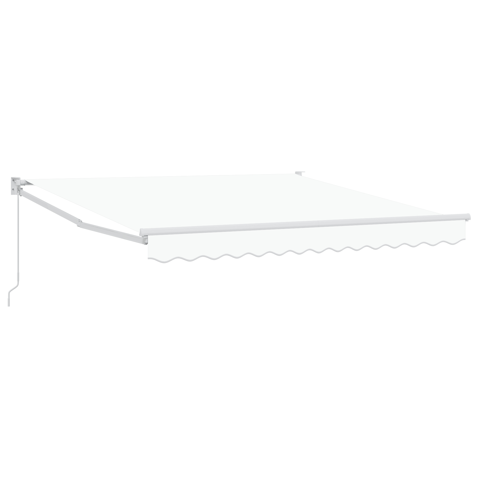 Marchiză Retractabilă Manuală vidaXL Alb 350x250 cm Marchiză Retractabilă Manuală vidaXL Alb 350x250 cm