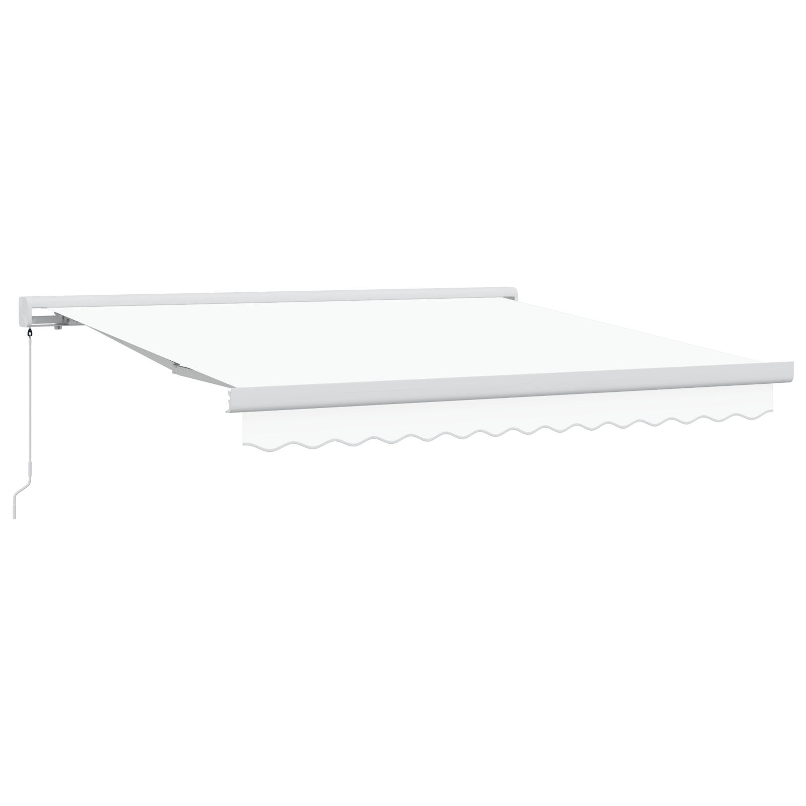 vidaXL Cortina Retractabilă Alb 350 x 250 cm Material textil, Metal