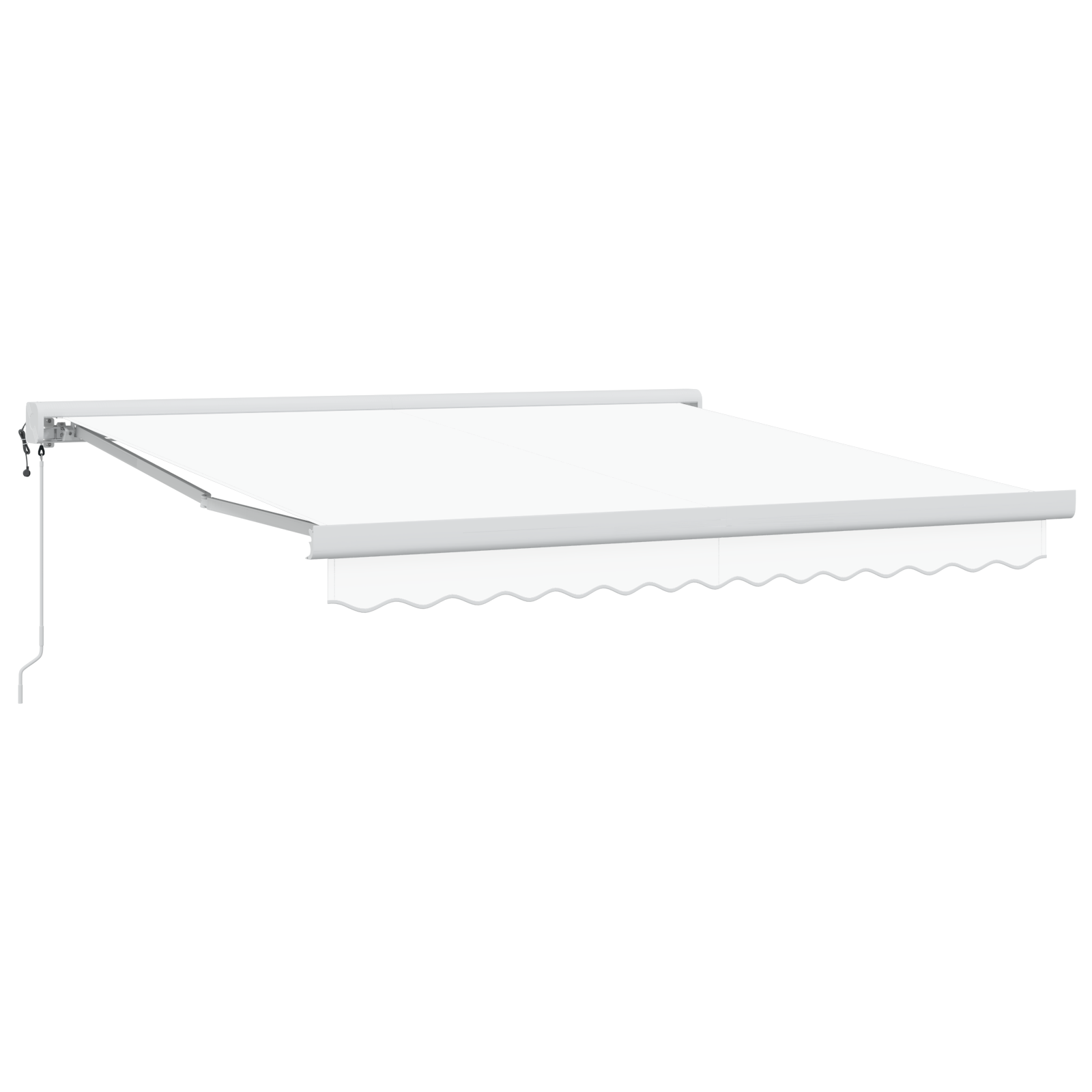 vidaXL Umbra Retractabilă Automatică Albă 350x250 cm