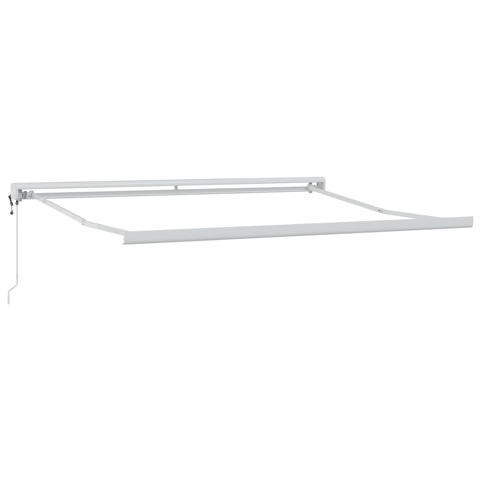 vidaXL Umbra Retractabilă Automatică Albă 350x250 cm