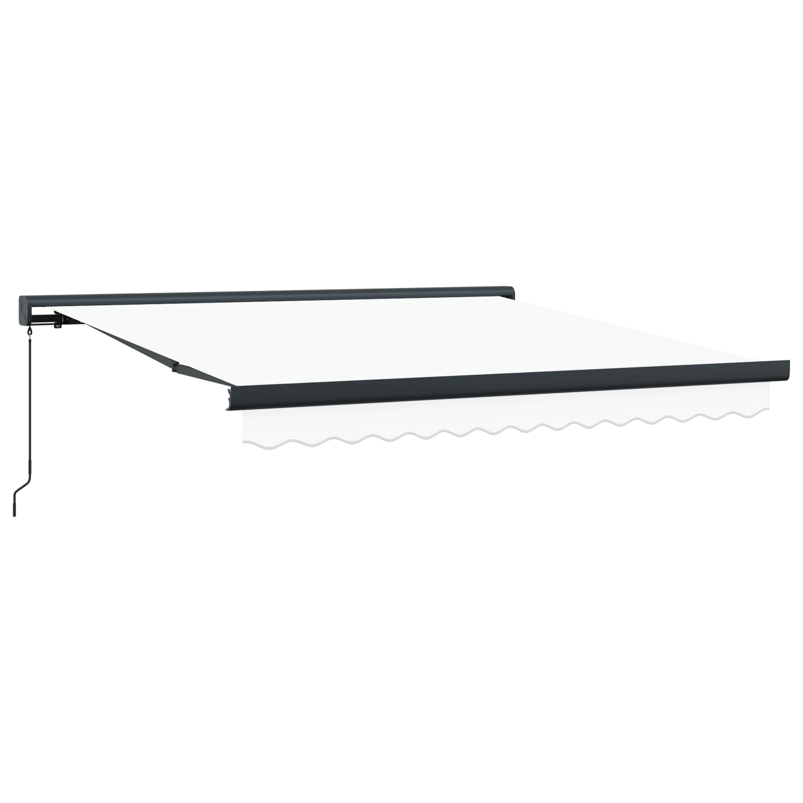 Marquiza manuală retractabilă vidaXL Alb 350x250 cm Marquiza manuală retractabilă vidaXL Alb 350x250 cm