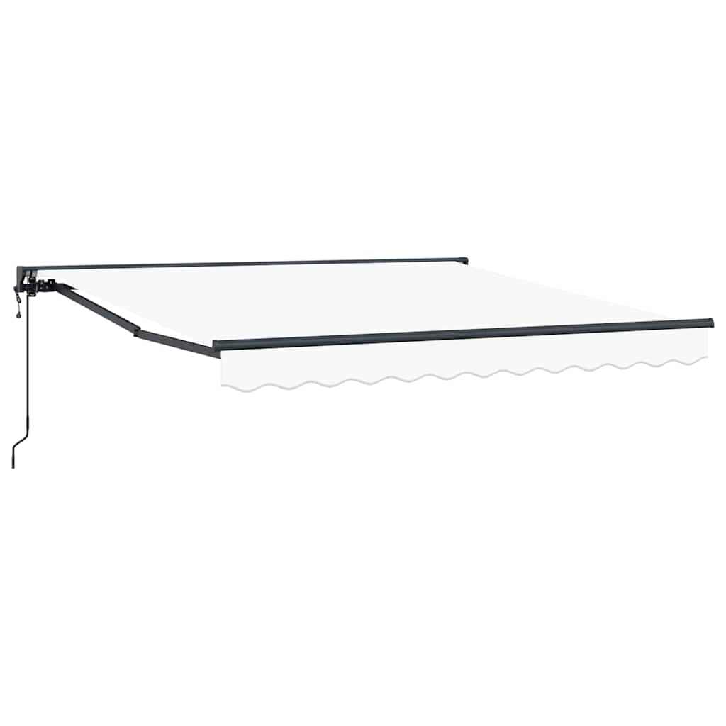 vidaXL Cortina Retractabilă Alb 350 x 250 cm Poliester și metal