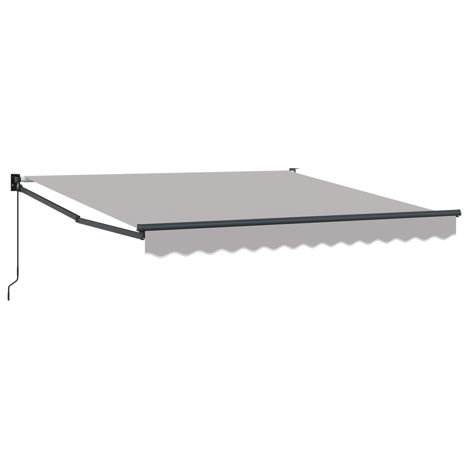 Marchiza Retractabilă Manuală vidaXL Gri 350x250 cm Marchiza Retractabilă Manuală vidaXL Gri 350x250 cm
