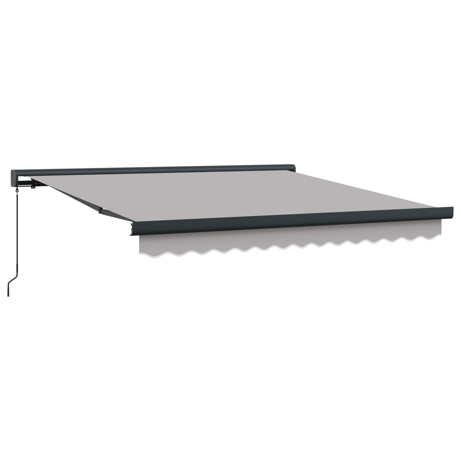 Marchiză manuală retractabilă vidaXL gri deschis 350x250 cm Marchiză manuală retractabilă vidaXL gri deschis 350x250 cm