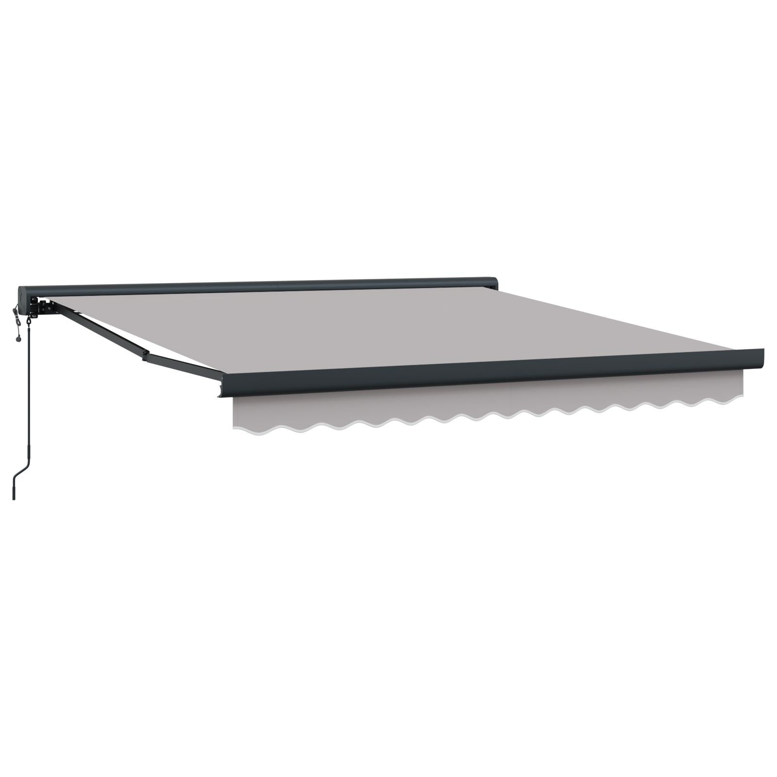 vidaXL Paravan retractabil Gri deschis 350x250 cm vidaXL Paravan retractabil Gri deschis 350x250 cm