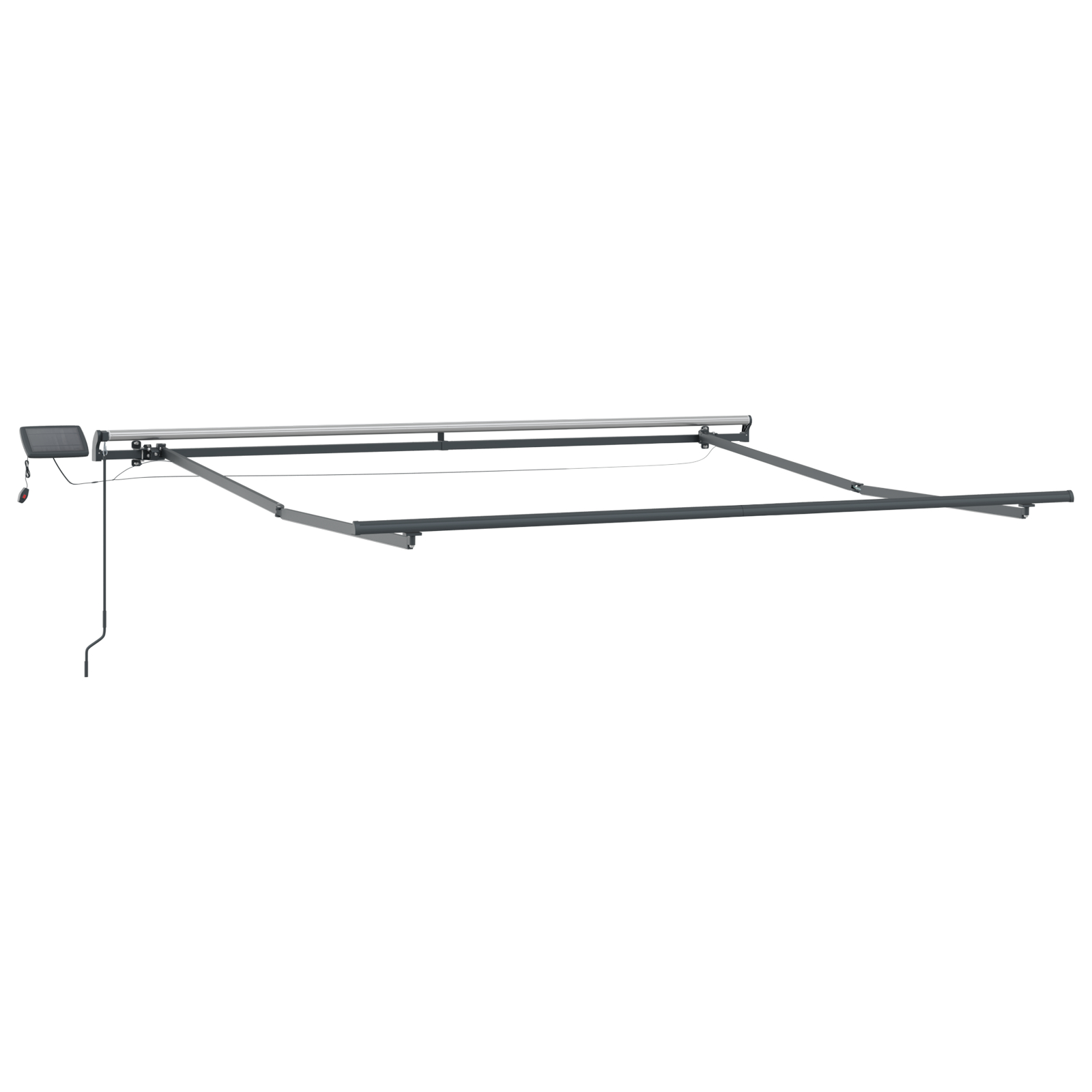 Marchiză Manuală Retractabilă cu LED Roșie 350x250 cm Marchiză Manuală Retractabilă cu LED Roșie 350x250 cm