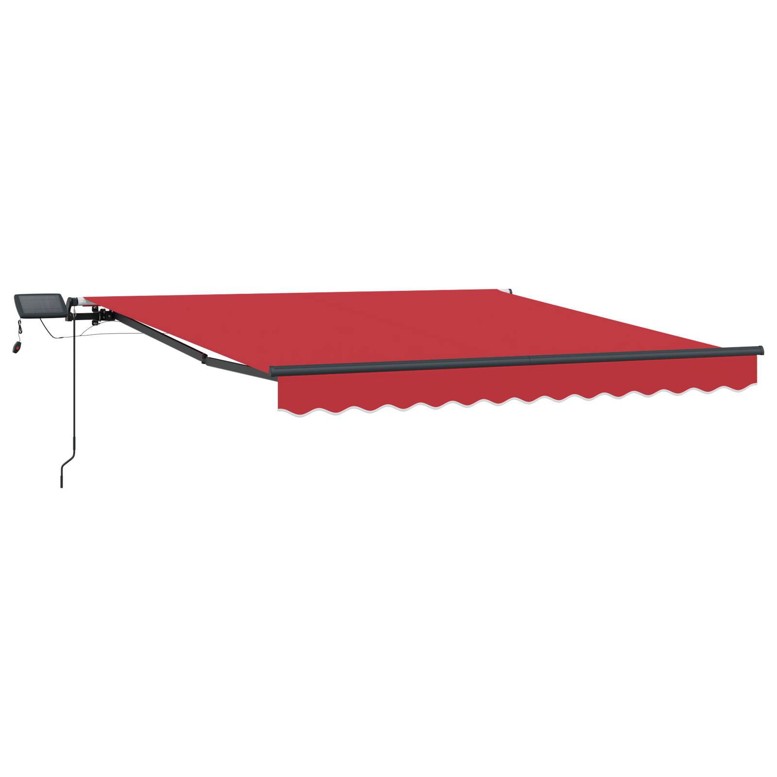 Marchiză Manuală Retractabilă cu LED Roșie 350x250 cm Marchiză Manuală Retractabilă cu LED Roșie 350x250 cm