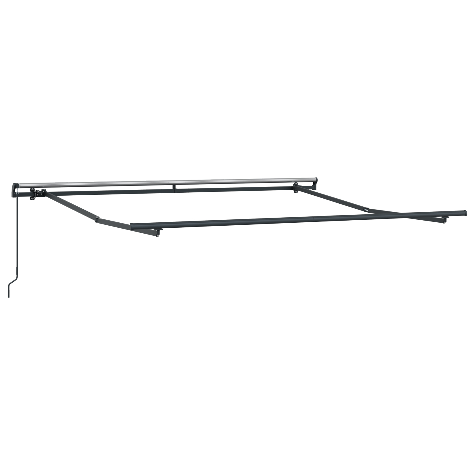 vidaXL Copertină Manual Verde și galben 350 x 250 cm vidaXL Copertină Manual Verde și galben 350 x 250 cm