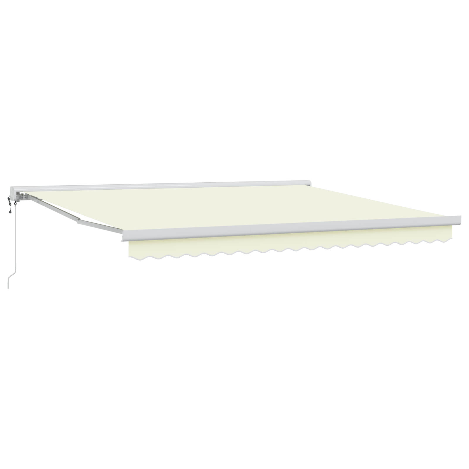 vidaXL Cortina Retractabilă Crem 400 × 300 cm Material textil, Metal