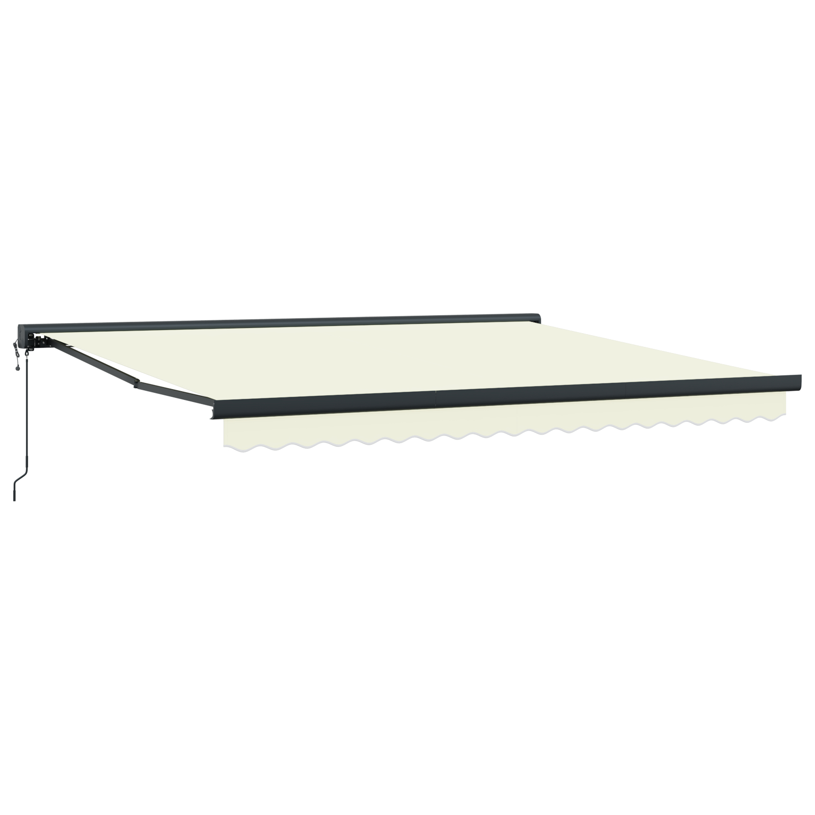 vidaXL Cortina Retractabilă Crem 400 × 300 cm Material textil, Metal vidaXL Cortina Retractabilă Crem 400 × 300 cm Material textil, Metal
