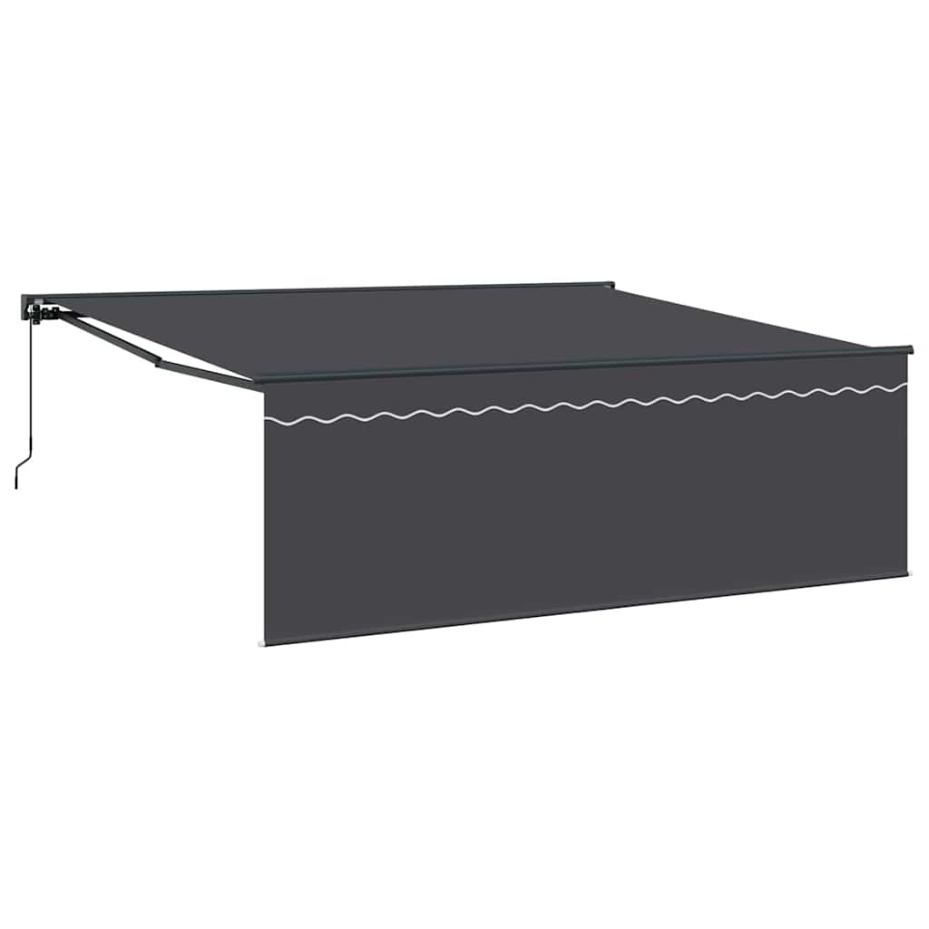 vidaXL Cortina Retractabilă Manual Antracit 400 × 300 cm țesătură vidaXL Cortina Retractabilă Manual Antracit 400 × 300 cm țesătură