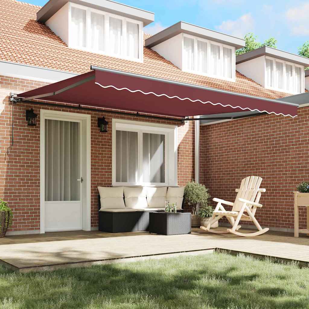 vidaXL Cortina Retractabilă Manual Roșu Burgund 400x300 cm țesătură vidaXL Cortina Retractabilă Manual Roșu Burgund 400x300 cm țesătură