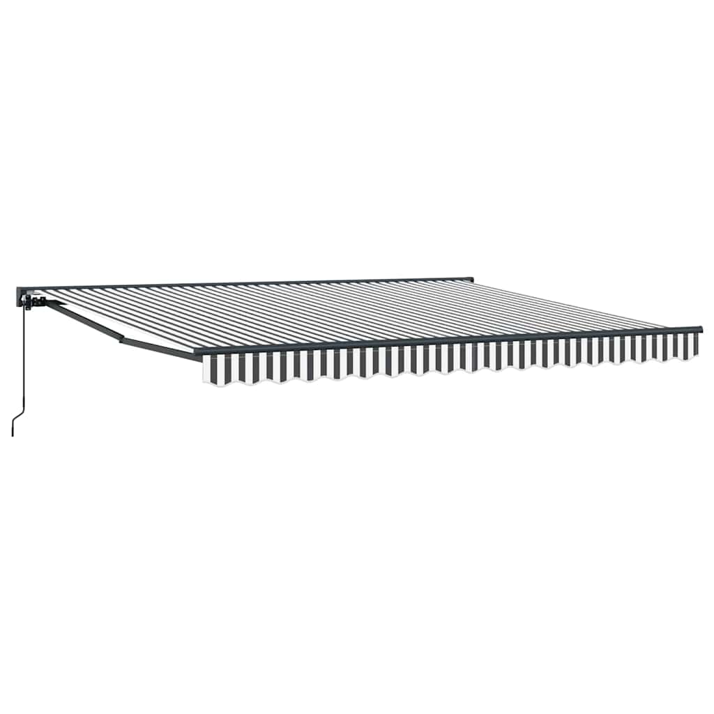 vidaXL Cortina Retractabilă Manual Antracit și Alb 400 × 300 cm