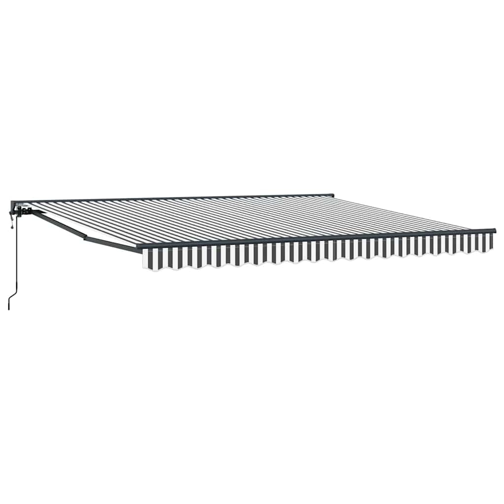 vidaXL Cortina Retractabilă Antracit și Alb 400 × 300 cm