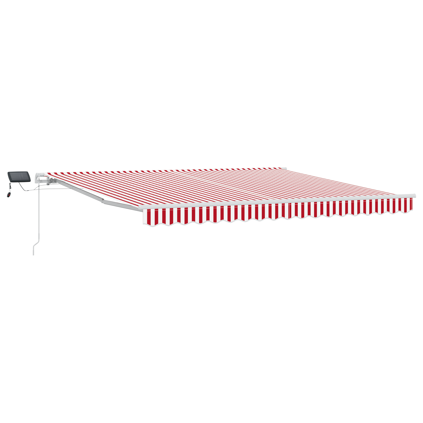 vidaXL Cortina Retractabilă with Manual 400 × 300 cm Roșu și alb vidaXL Cortina Retractabilă with Manual 400 × 300 cm Roșu și alb