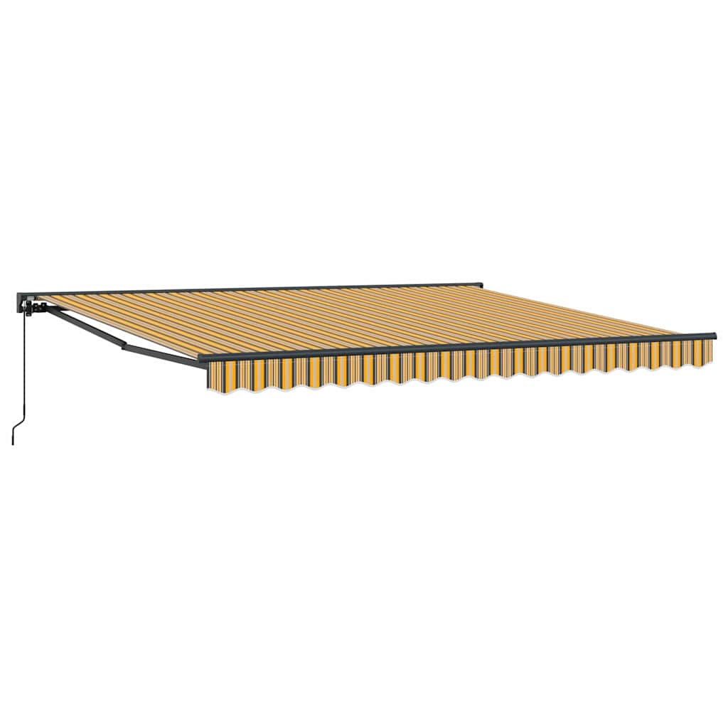 vidaXL Cortina Retractabilă Manual Galben și gri 400 × 300 cm
