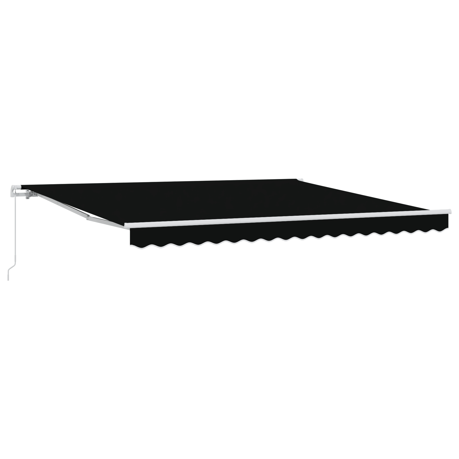 Marchiză manuală retractabilă vidaXL neagră 400x300 cm Marchiză manuală retractabilă vidaXL neagră 400x300 cm