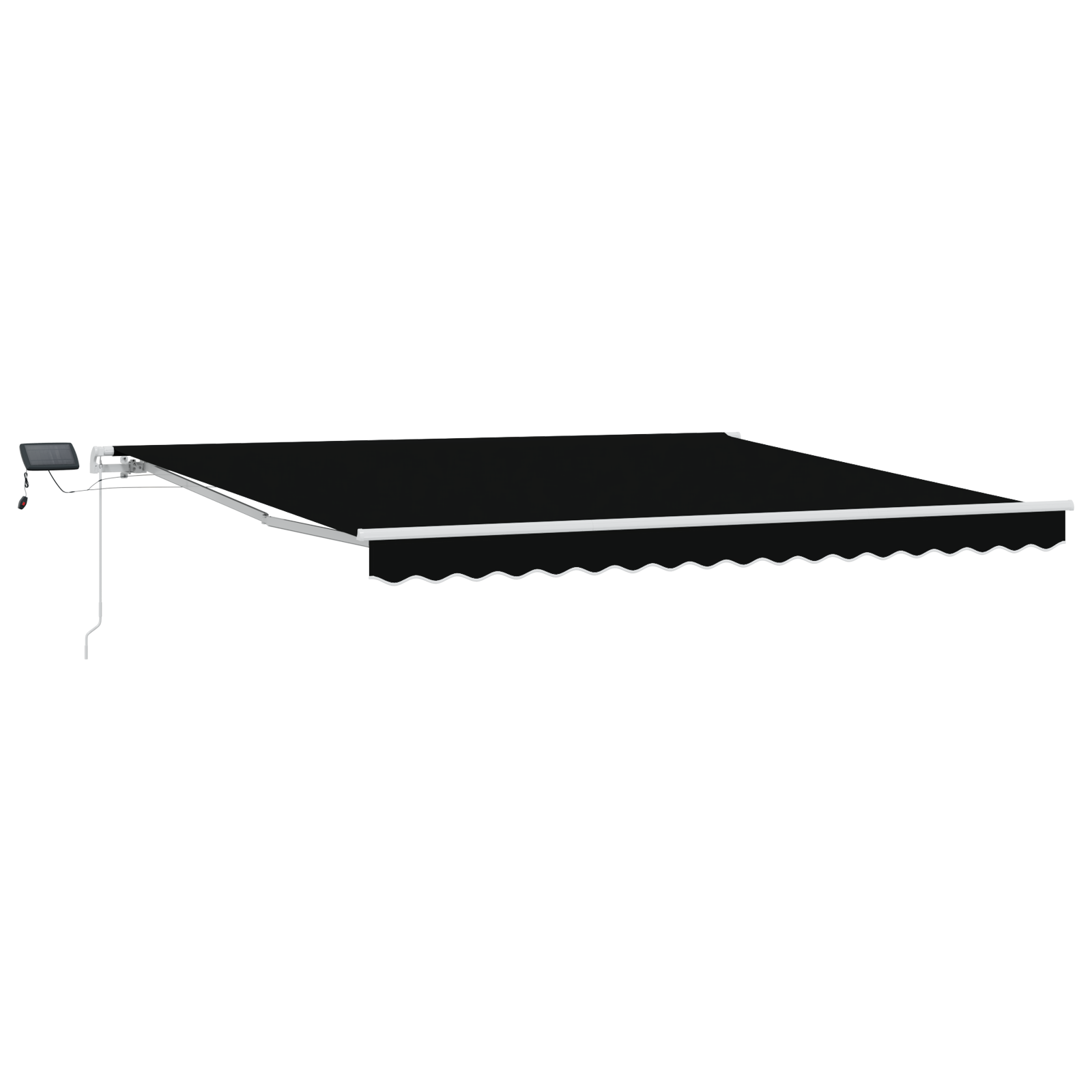 vidaXL Marchiză with Manual Negru 400 × 300 cm Negru