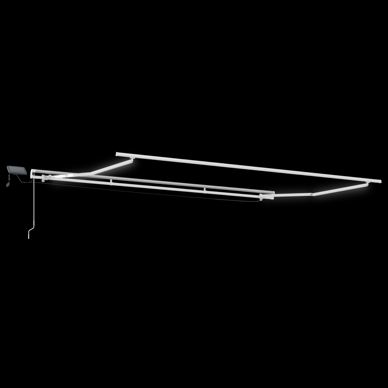 vidaXL Marchiză with Manual Negru 400 × 300 cm Negru