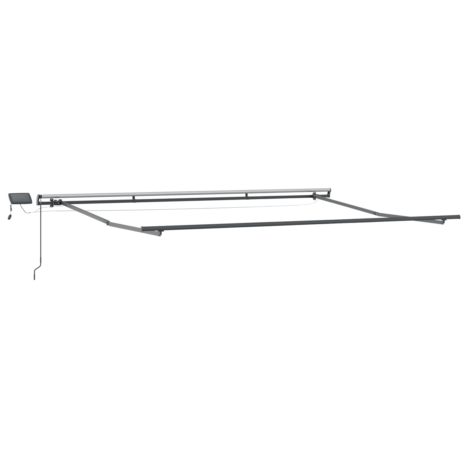 Marchiza Manuală Retractabilă cu LED Neagră 400x300 cm Marchiza Manuală Retractabilă cu LED Neagră 400x300 cm