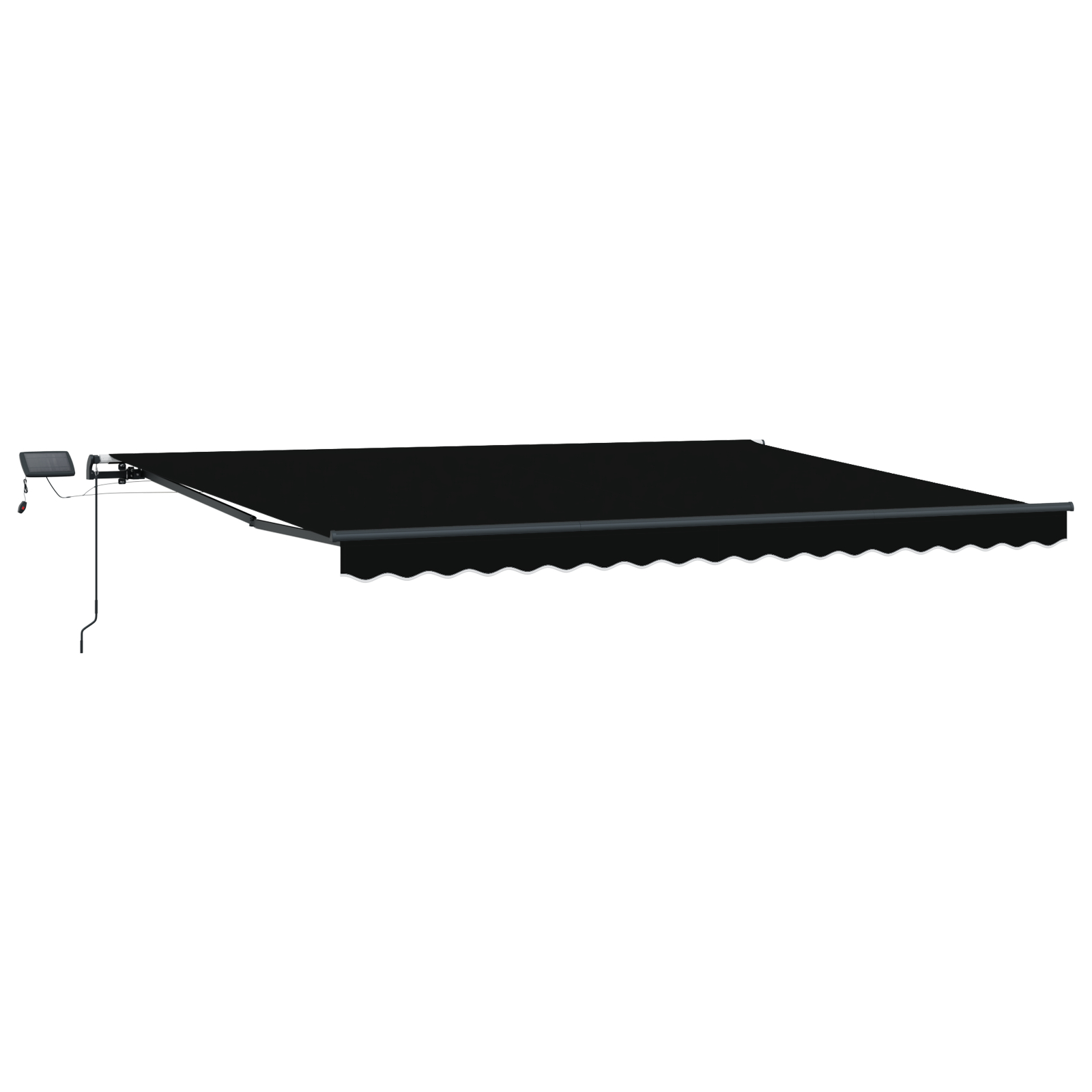 Marchiza Manuală Retractabilă cu LED Neagră 400x300 cm Marchiza Manuală Retractabilă cu LED Neagră 400x300 cm