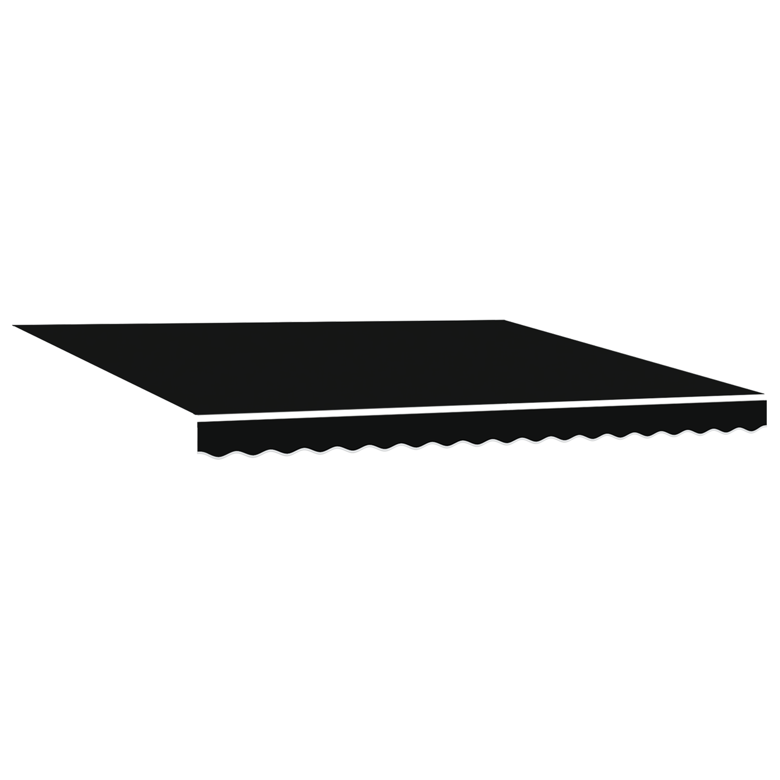 Marchiză automată retractabilă vidaXL neagră 400x300 cm Marchiză automată retractabilă vidaXL neagră 400x300 cm