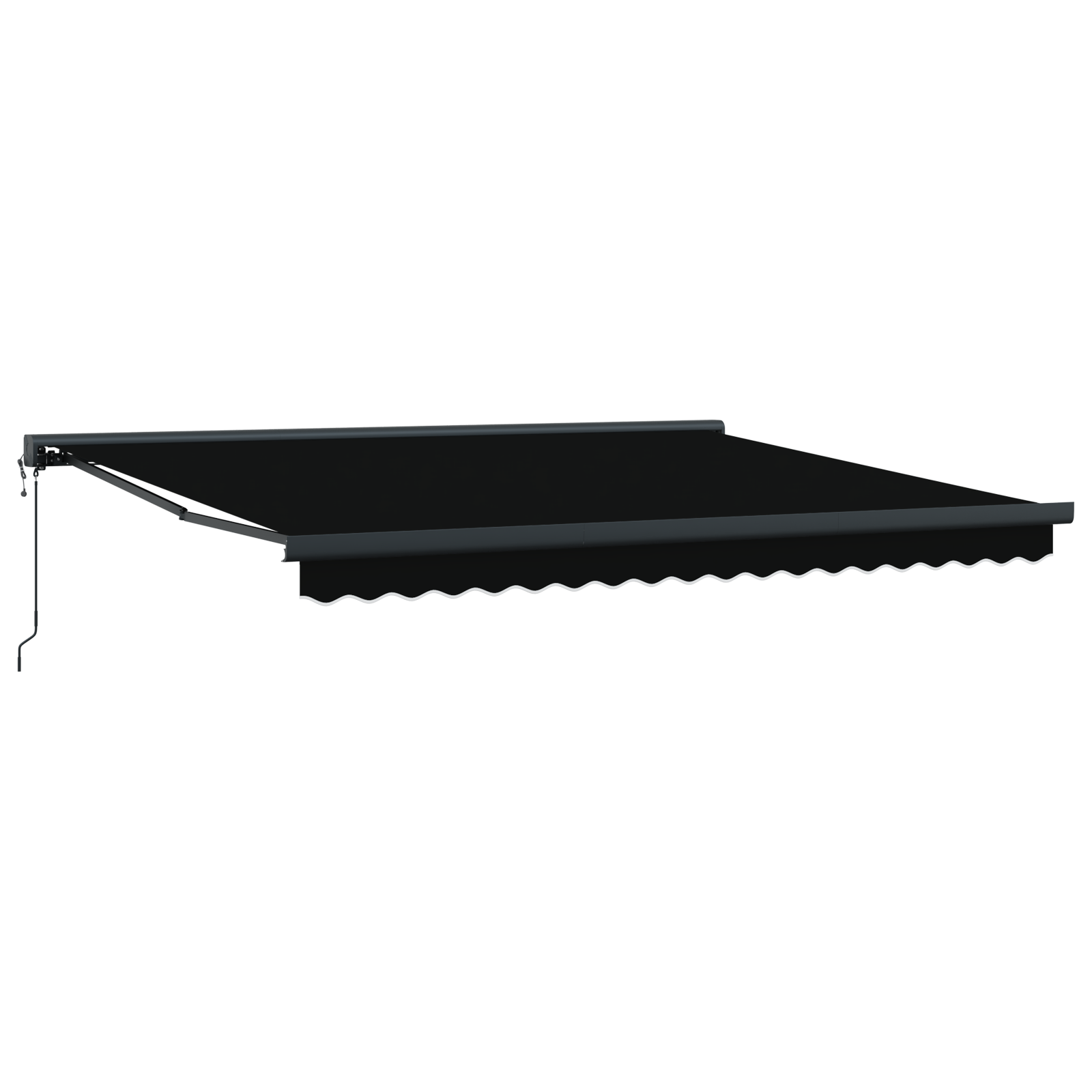 vidaXL Umbra Retractabilă Automată Neagră 400x300 cm