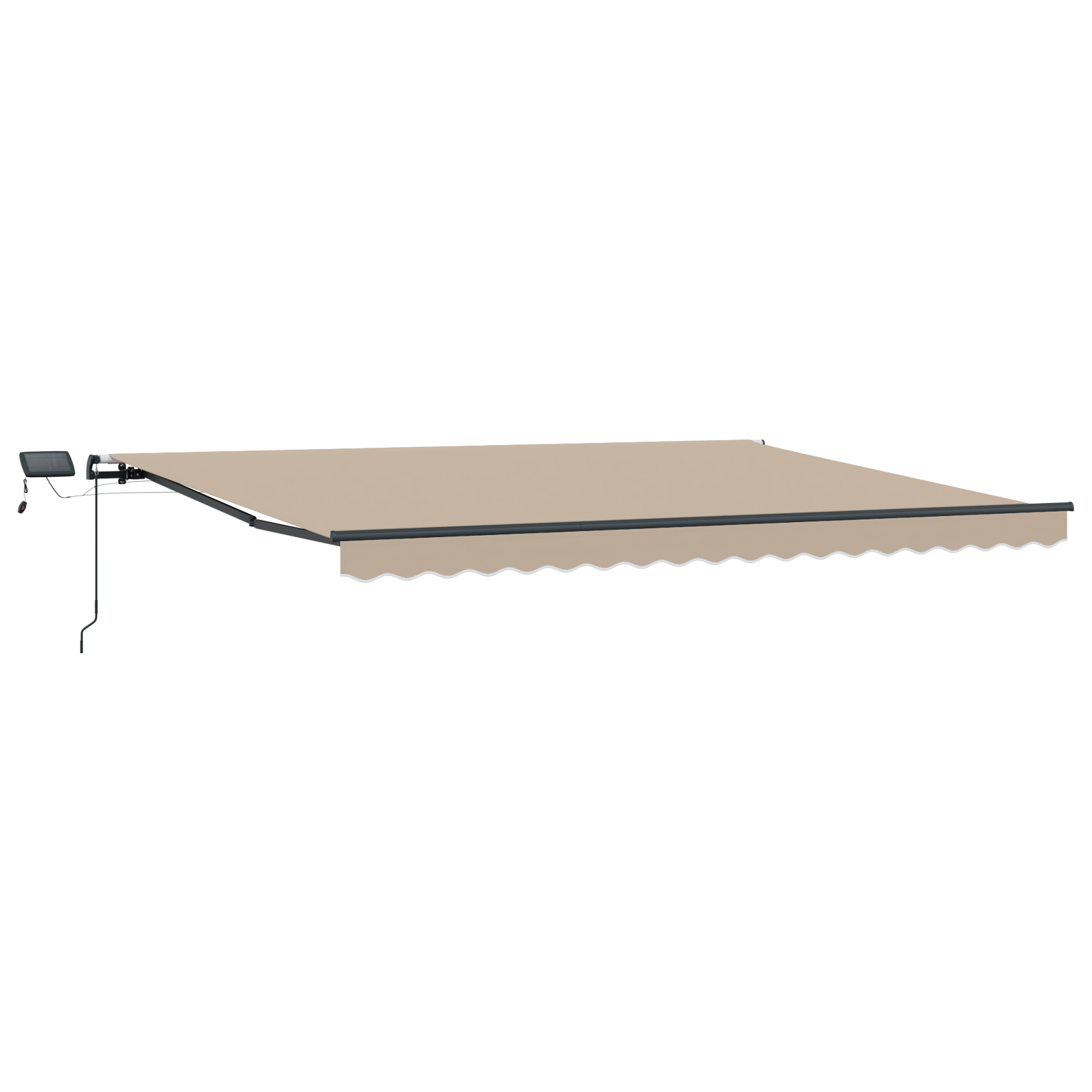 Marchiza manuală retractabilă vidaXL cu LED Bej 400x300 cm Marchiza manuală retractabilă vidaXL cu LED Bej 400x300 cm