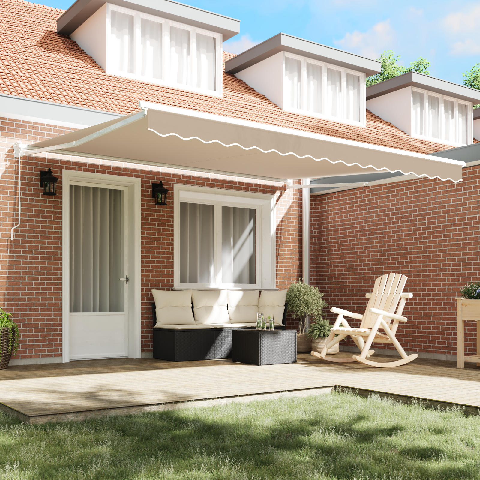 Marchiză manuală retractabilă Bej 400x300 cm Marchiză manuală retractabilă Bej 400x300 cm
