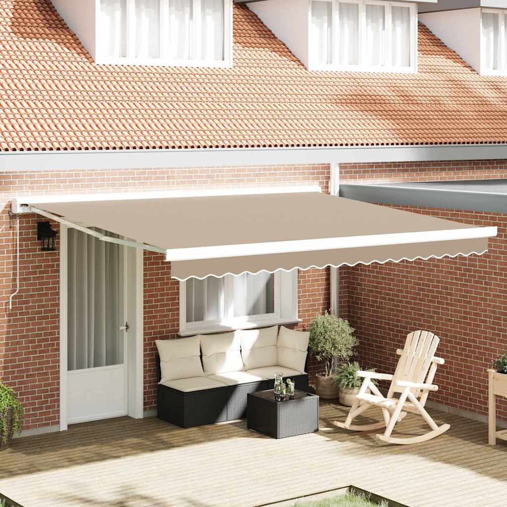 Marchiza retractabilă automată vidaXL Bej 400x300 cm Marchiza retractabilă automată vidaXL Bej 400x300 cm