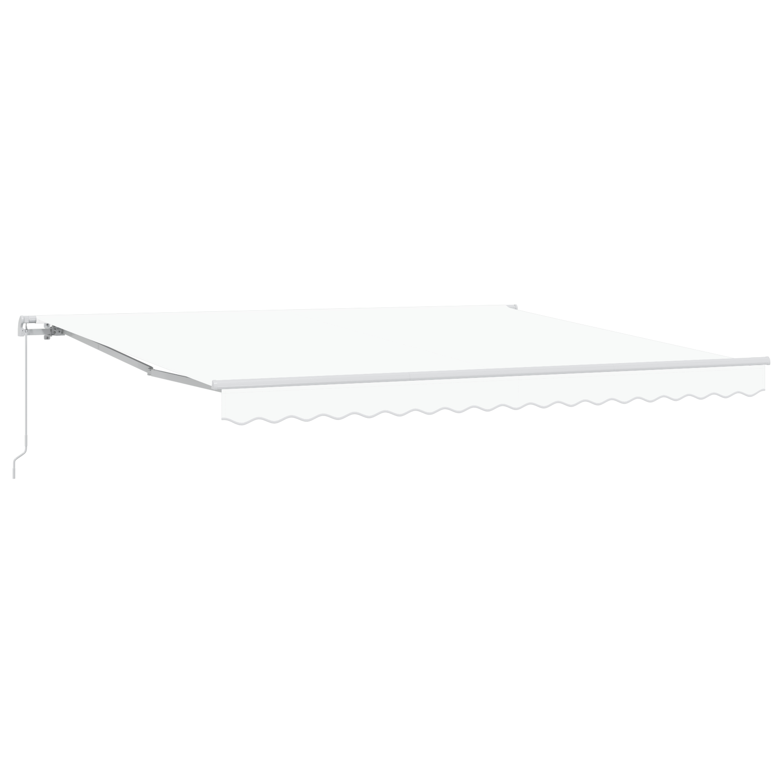 vidaXL Cortina Retractabilă Alb 400 × 300 cm Poliester