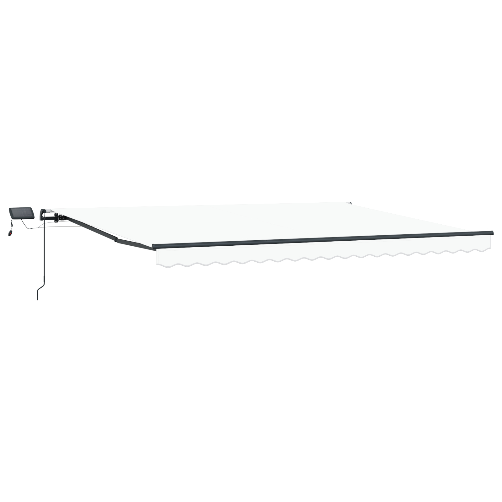 Marchiză manuală retractabilă vidaXL cu LED Alb 400x300 cm Marchiză manuală retractabilă vidaXL cu LED Alb 400x300 cm