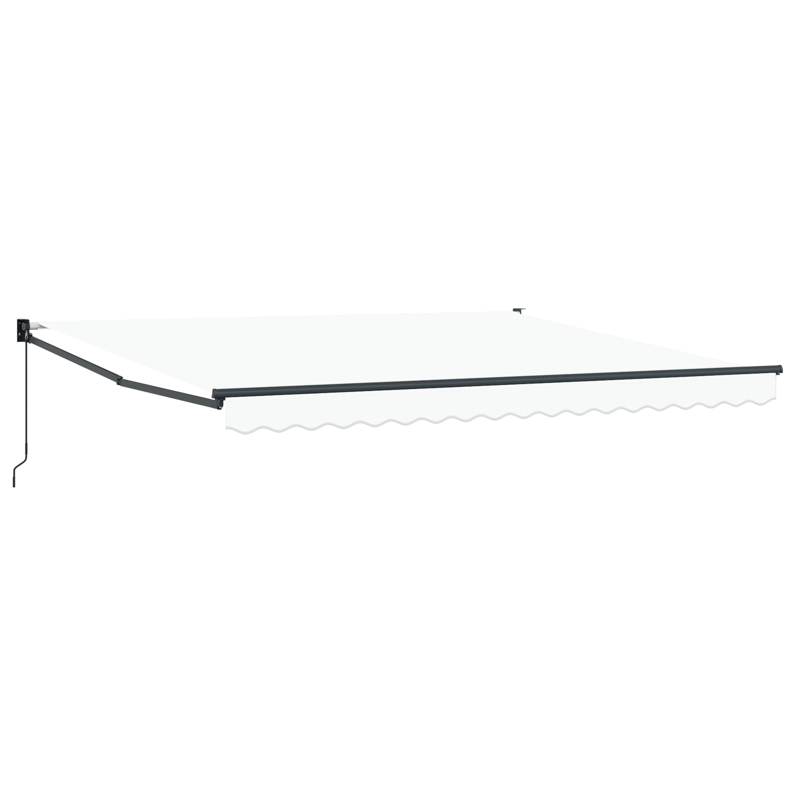 Copertină manuală retractabilă vidaXL Alb 400x300 cm Copertină manuală retractabilă vidaXL Alb 400x300 cm