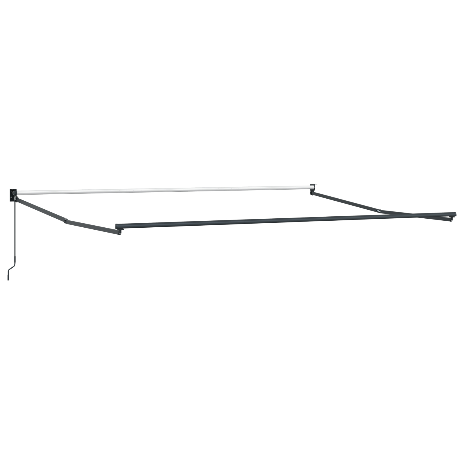 Copertină manuală retractabilă vidaXL Alb 400x300 cm Copertină manuală retractabilă vidaXL Alb 400x300 cm
