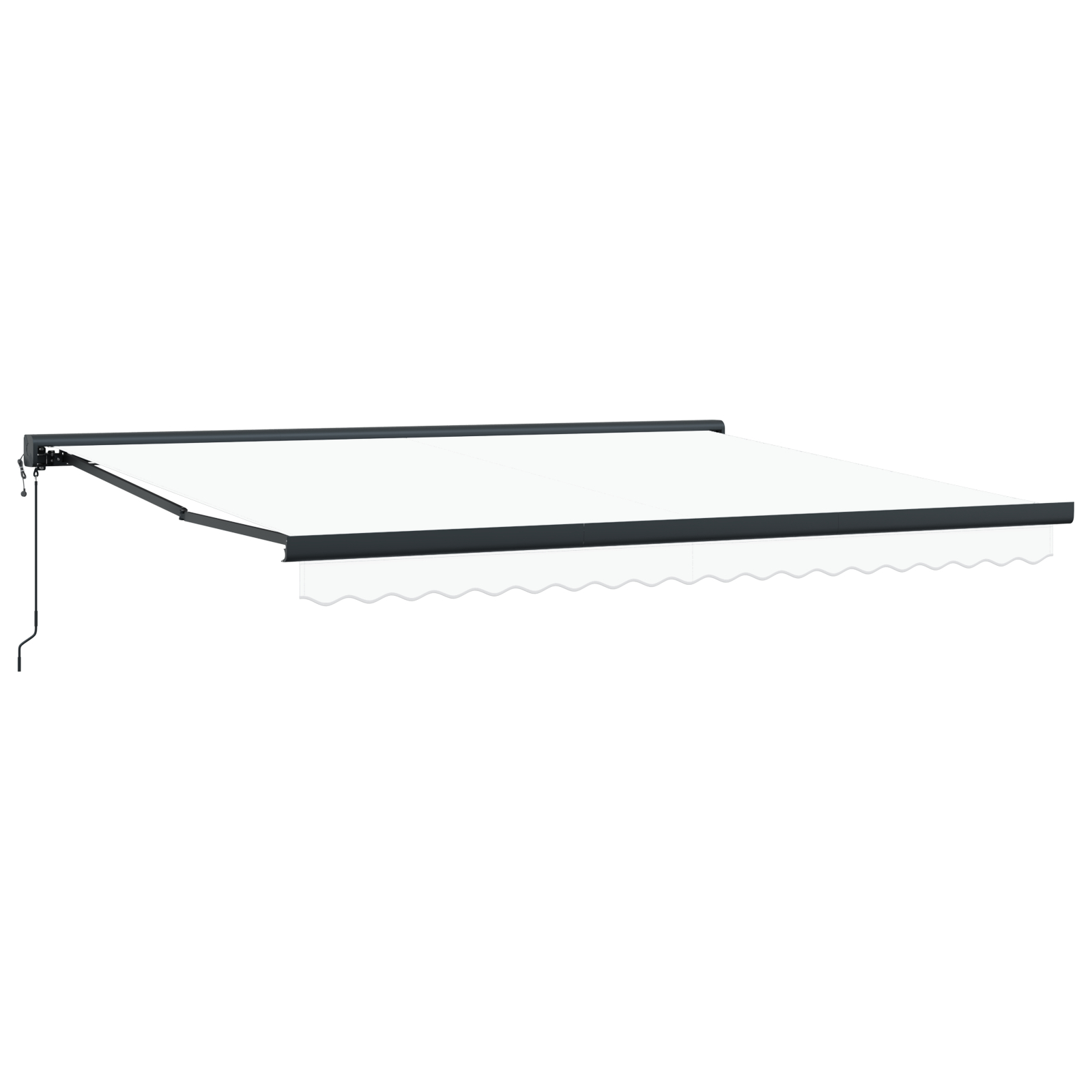 vidaXL Umbra Automată Retractabilă Alb 400x300 cm