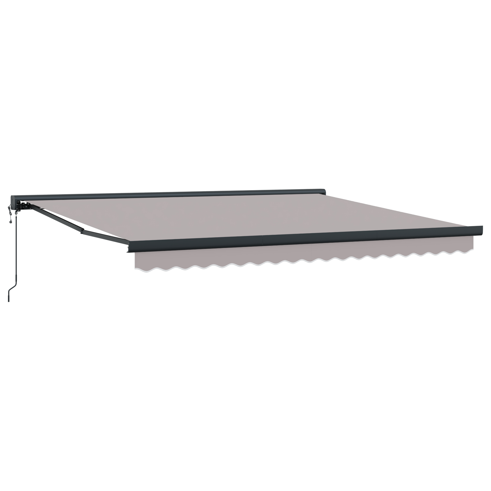 vidaXL Cortina Retractabilă Manual Gri deschis 400 × 300 cm