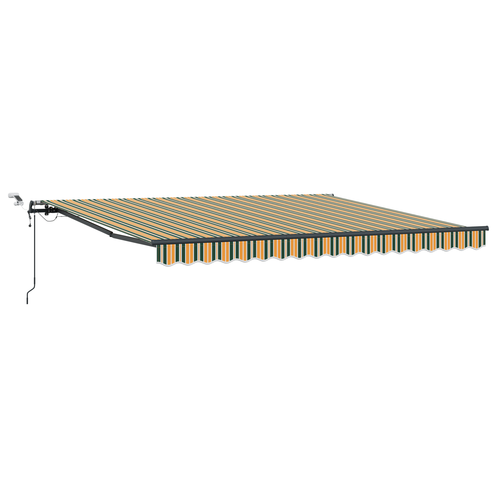 Markiză Retractabilă Automată vidaXL cu LED Verde și Galben 400x300 cm Markiză Retractabilă Automată vidaXL cu LED Verde și Galben 400x300 cm
