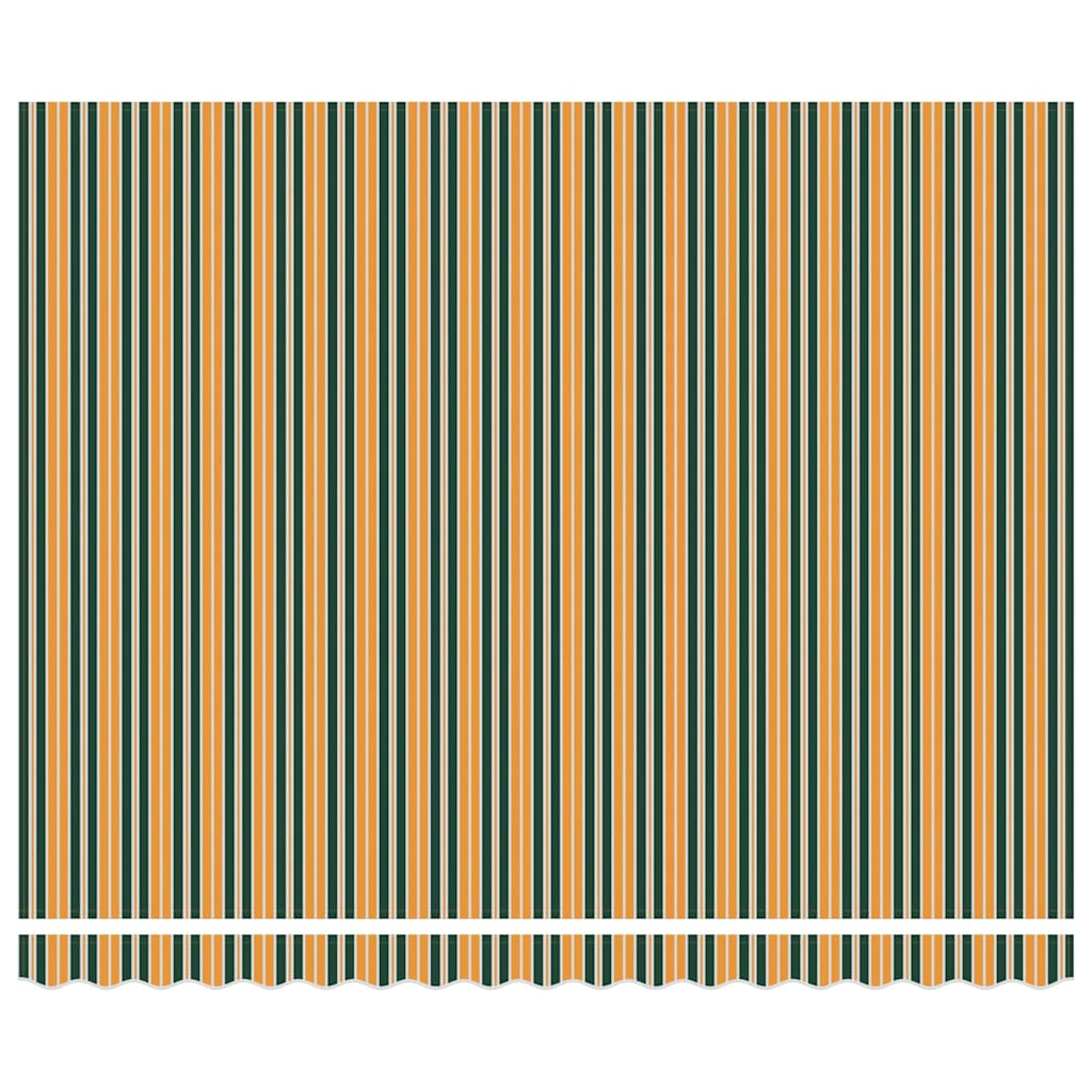 vidaXL Cortina Retractabilă Manual Verde și galben 400 × 300 cm