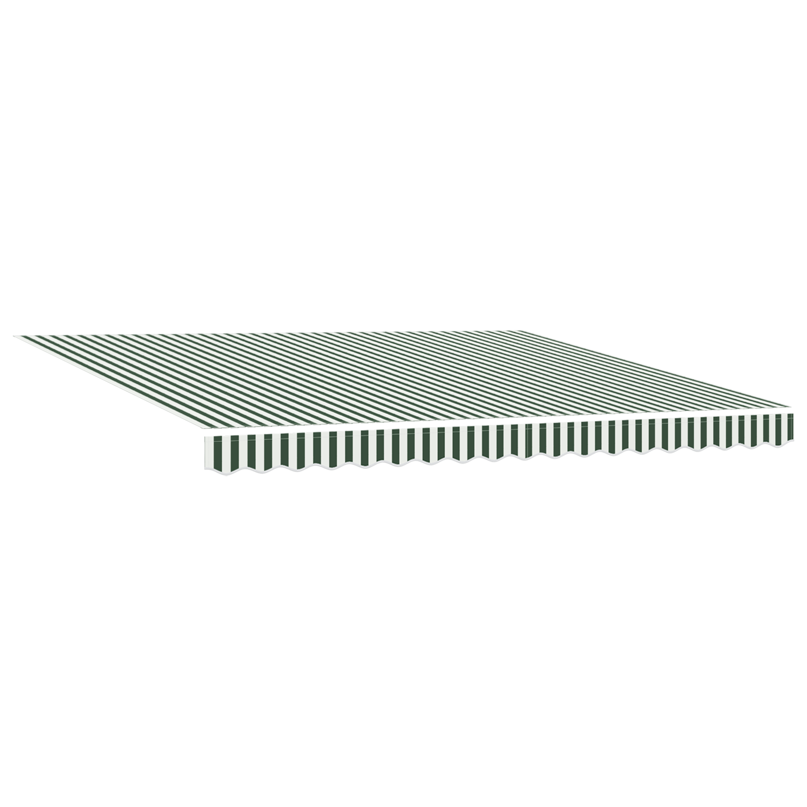 vidaXL Marchiză retractabilă Verde și alb 400 × 300 cm Verde și alb