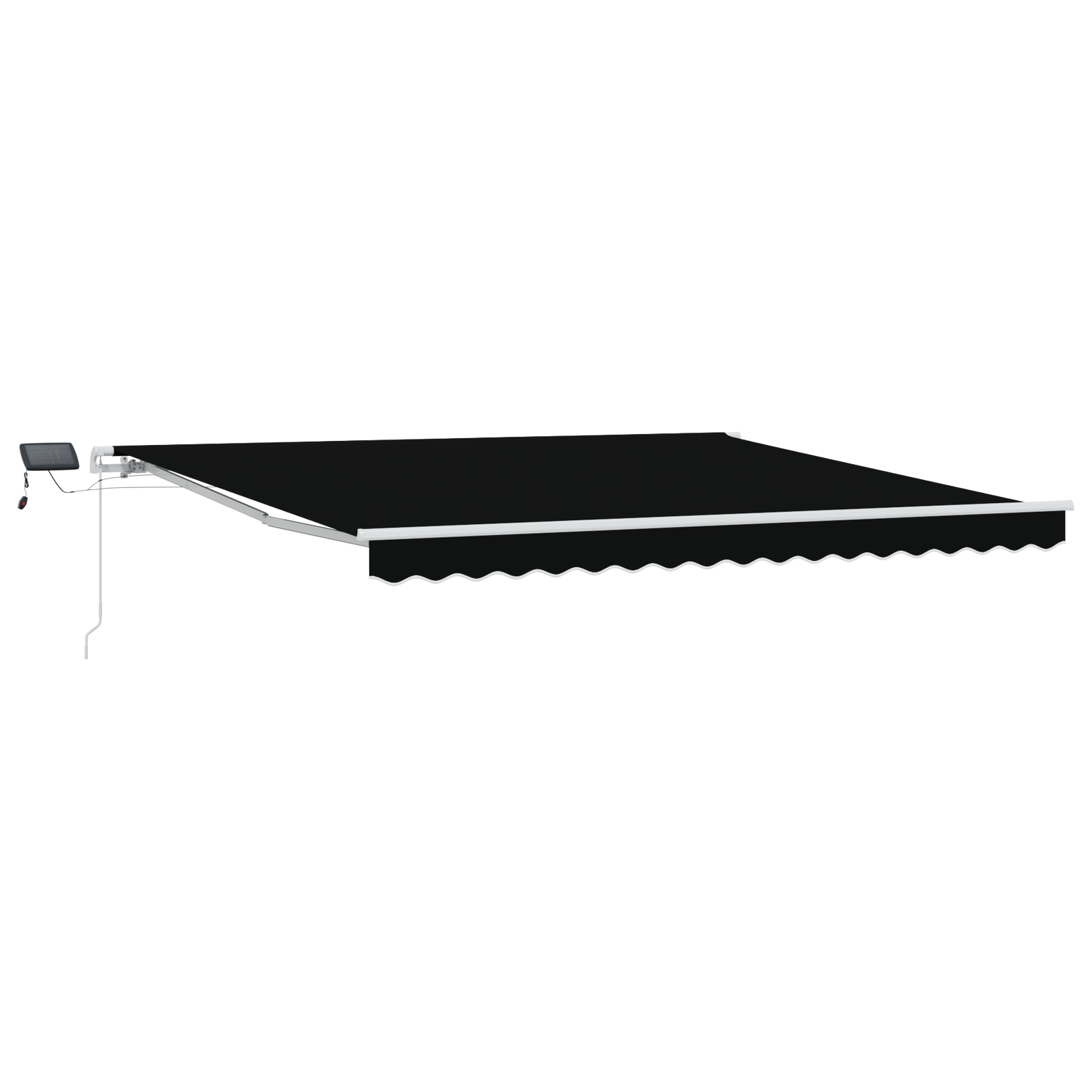 vidaXL Marchiză with Manual Negru 400 × 350 cm Negru vidaXL Marchiză with Manual Negru 400 × 350 cm Negru