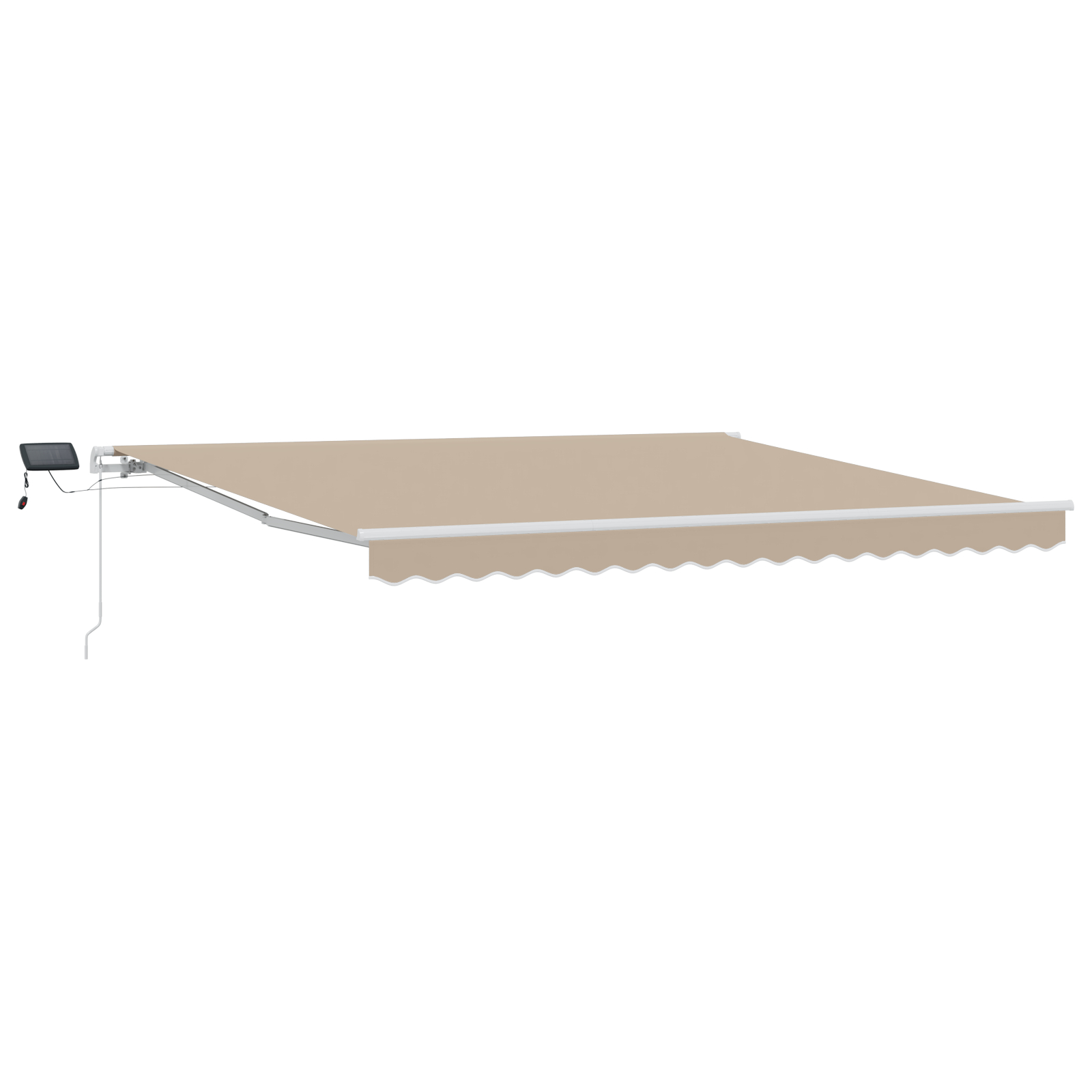 vidaXL Marchiză Retractabilă with Manual Bej 400 × 350 cm Bej