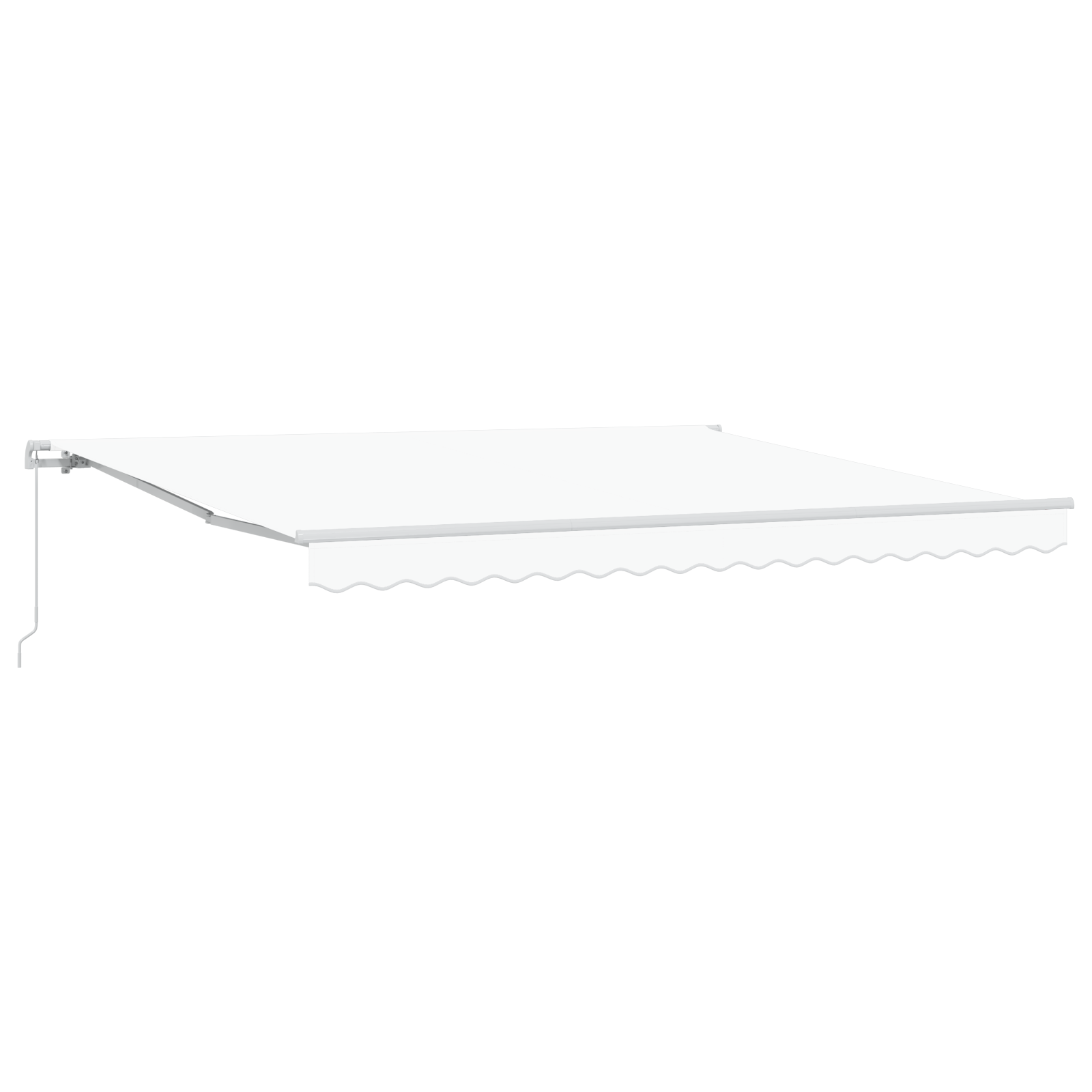 Marchiză retractabilă manuală vidaXL Alb 400x350 cm