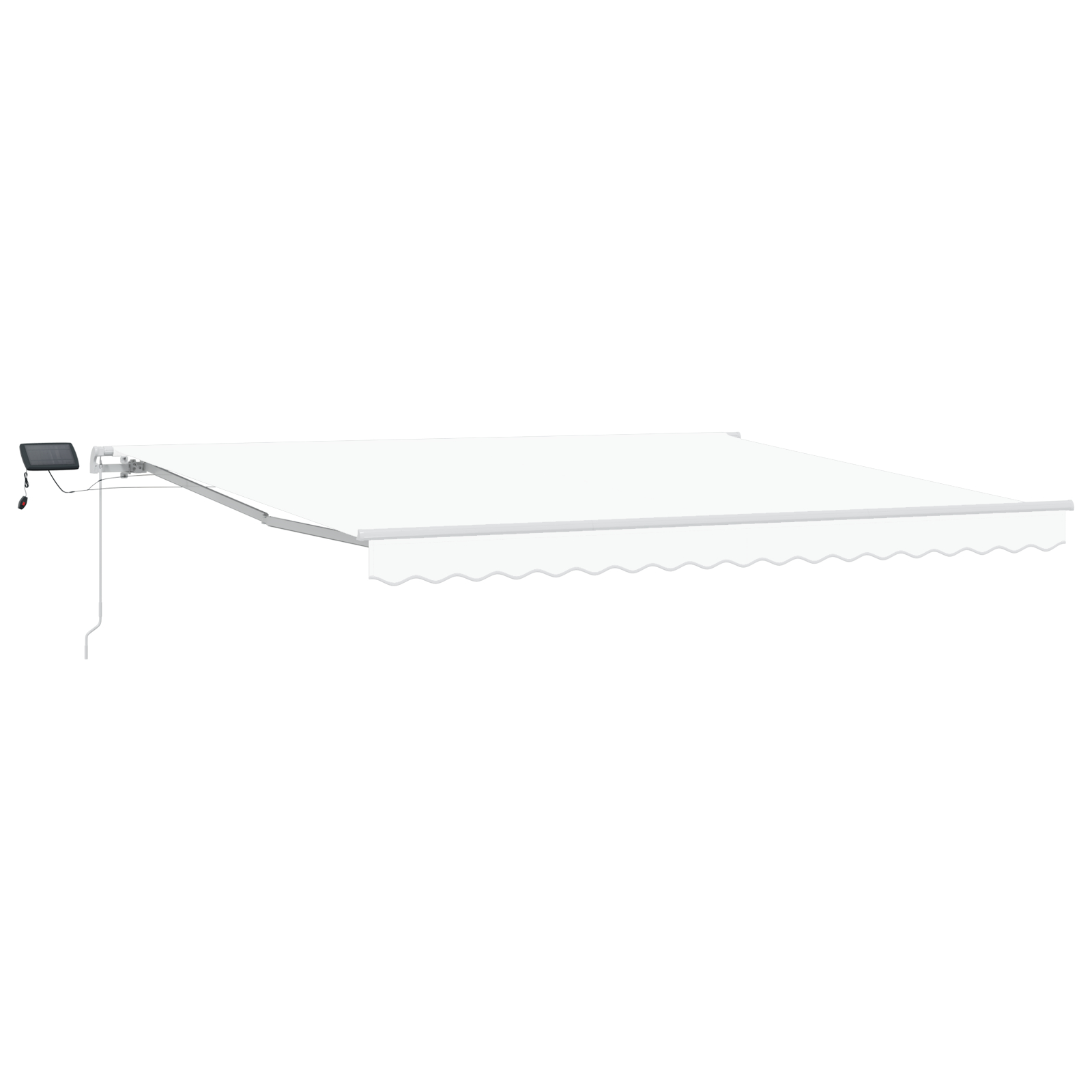 vidaXL Marchiză retractabilă with Manual Alb 400 × 350 cm Alb