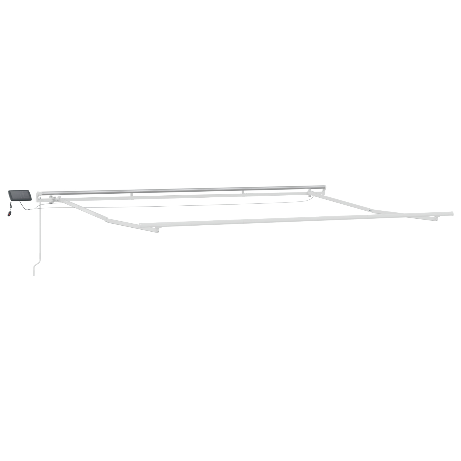 vidaXL Marchiză retractabilă with Manual Alb 400 × 350 cm Alb