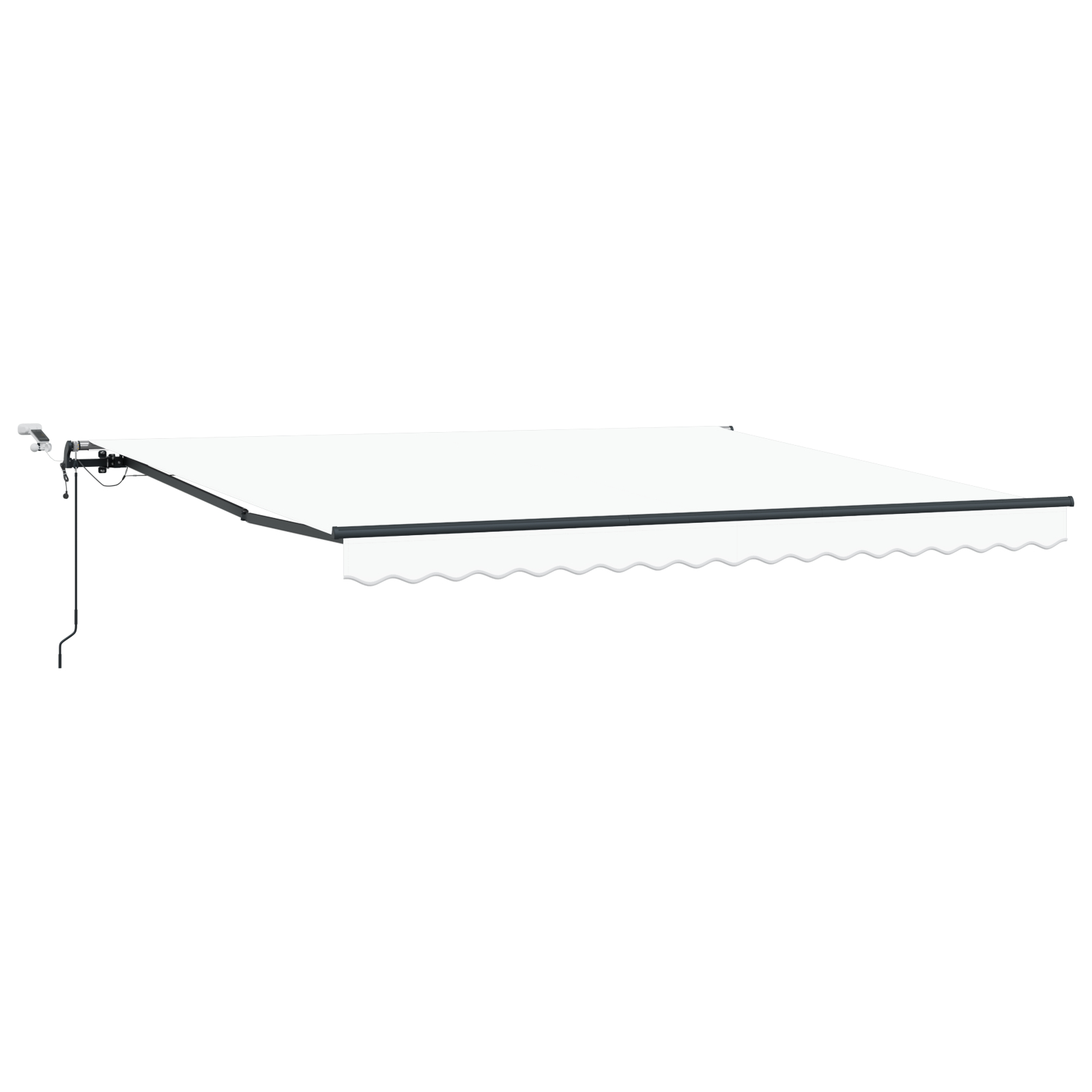 Marchiză retractabilă automatizată cu LED alb 400x350 cm Marchiză retractabilă automatizată cu LED alb 400x350 cm
