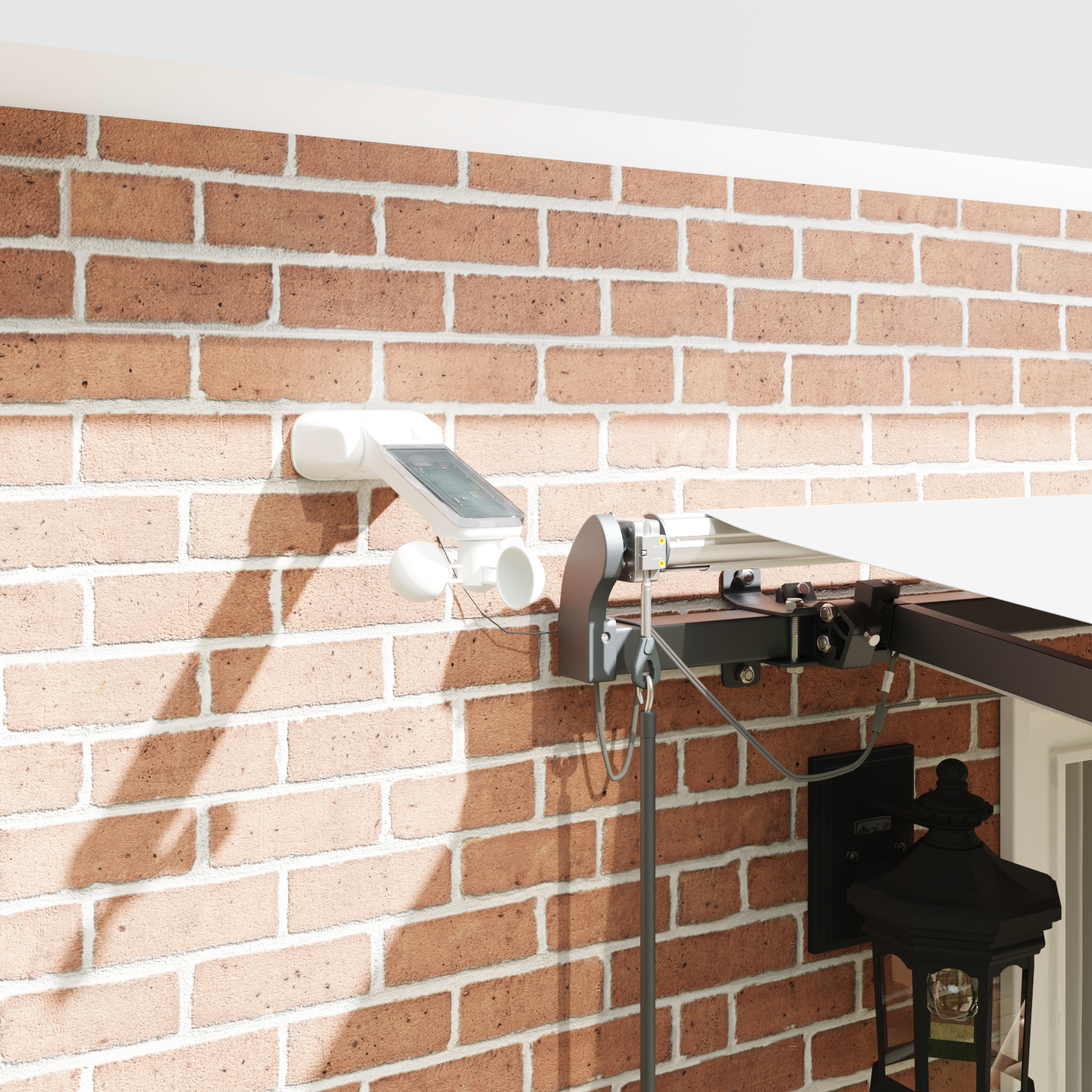 Marchiză retractabilă automatizată cu LED alb 400x350 cm Marchiză retractabilă automatizată cu LED alb 400x350 cm
